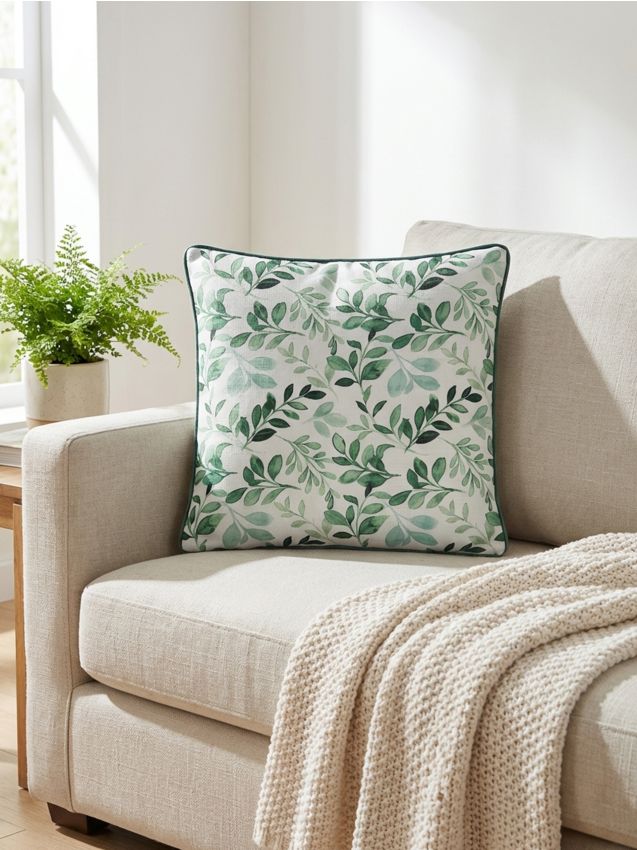 Sinsay - Husă de pernă cu motiv vegetal - verde