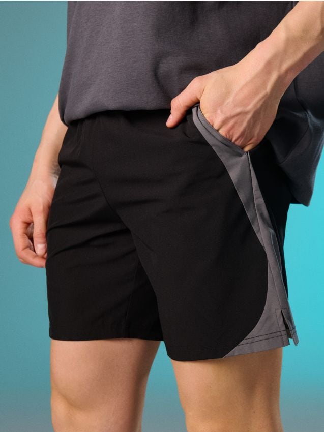 Sinsay - Pantaloni scurți sport - negru