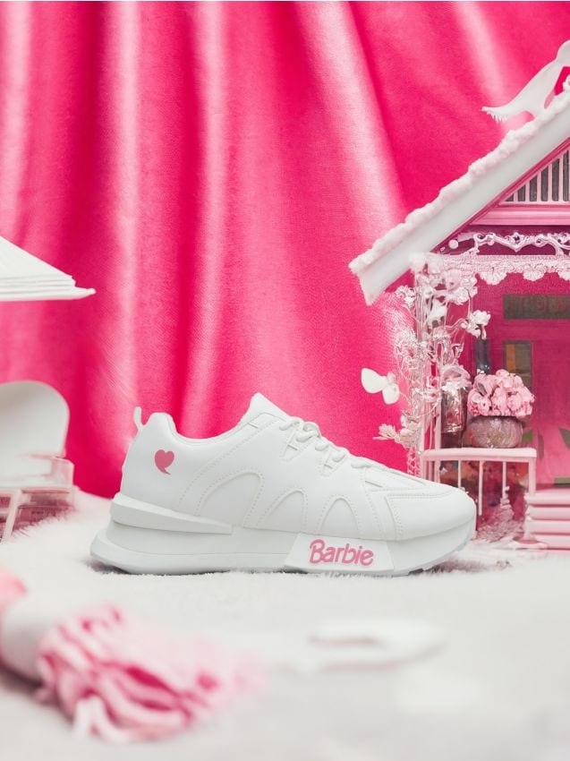 Sinsay - Pantofi sport Barbie - alb