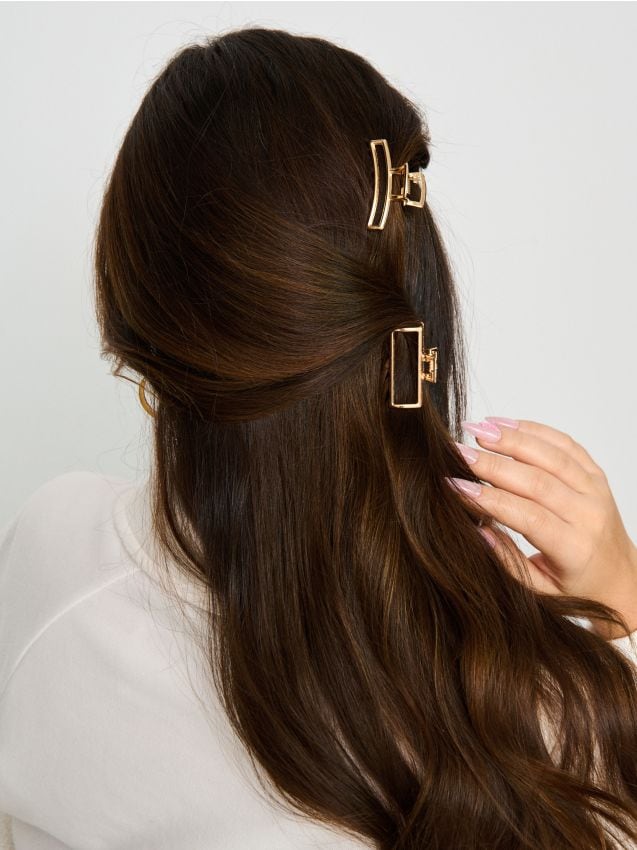 Sinsay - Set de 3 agrafe de păr - auriu