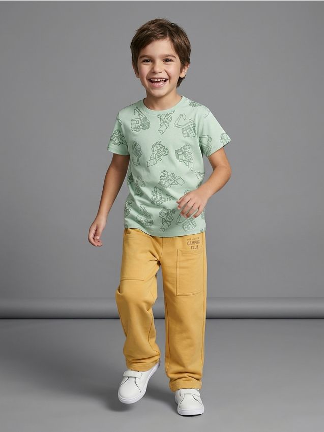 Sinsay - Pantaloni de trening cu crac larg - brun-auriu