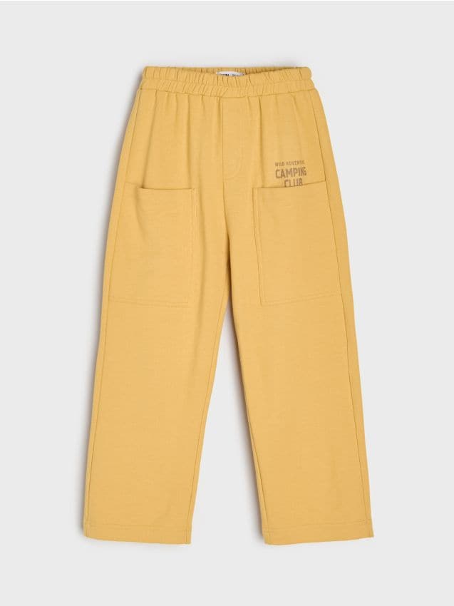 Sinsay - Pantaloni de trening cu crac larg - brun-auriu