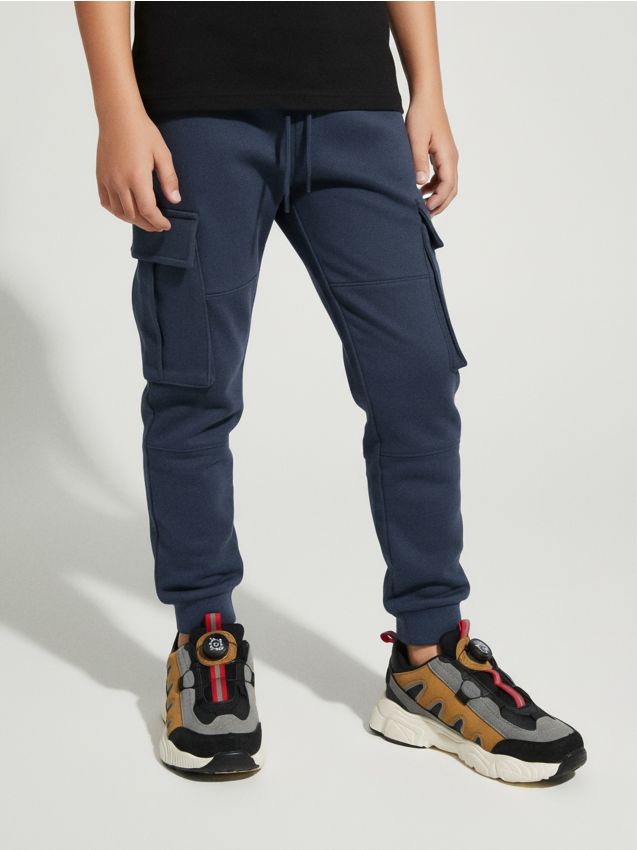 Sinsay - Cargo tepláky - mid blue