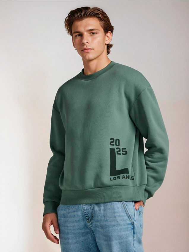 Sinsay - Mikina crewneck - zelená