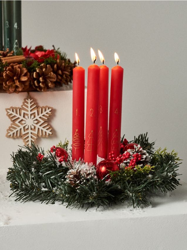 Sinsay - Ozdobný veniec - červená