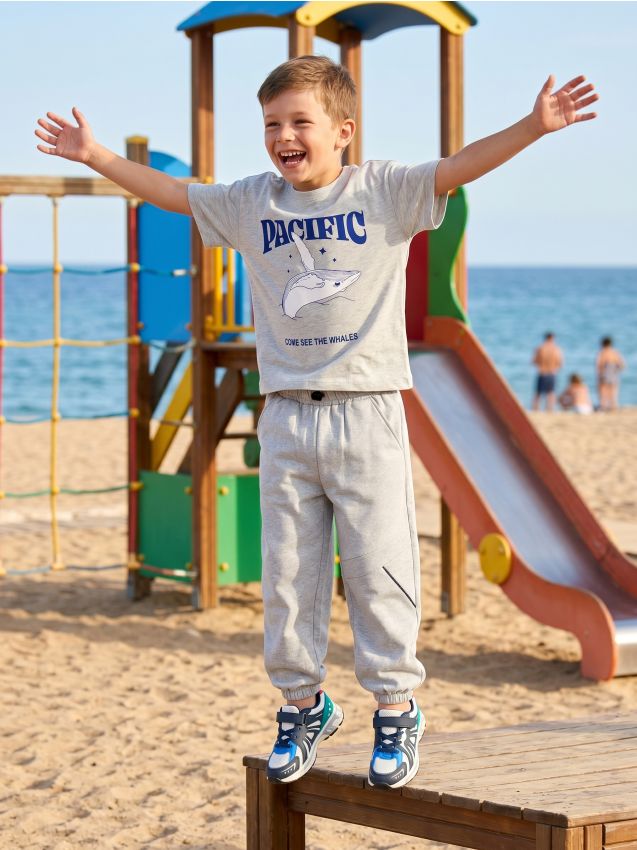 Sinsay - Pantaloni de trening jogger cu manșete la tiv - gri-neutru