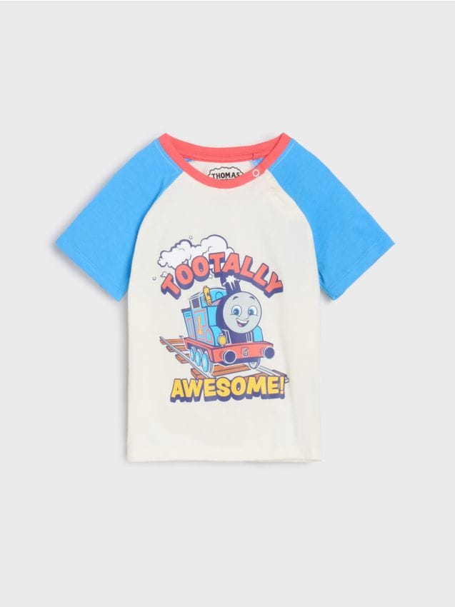 Sinsay - Tricou din bumbac cu imprimeu Thomas and Friends - crem