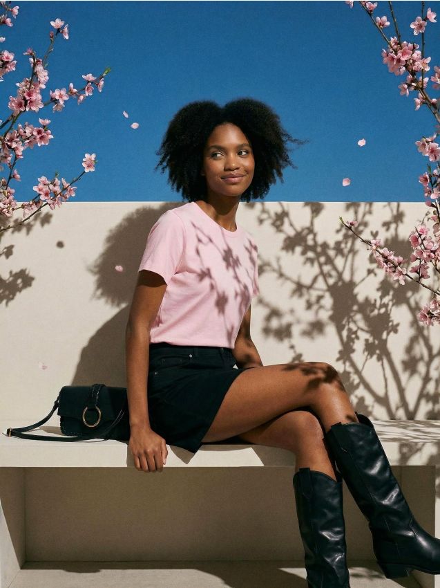 Sinsay - Tricou din bumbac basic - roz-pastel