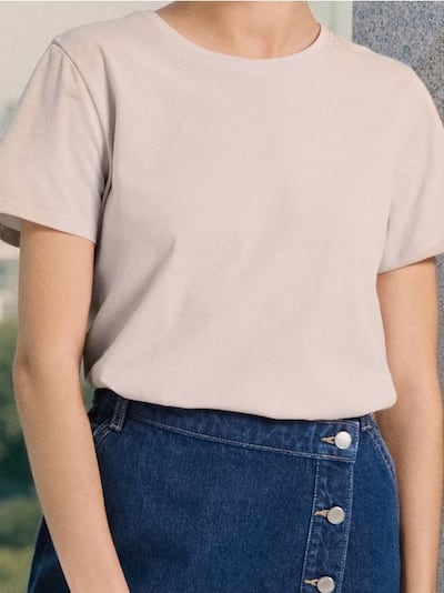 Basic-Baumwoll-T-Shirt