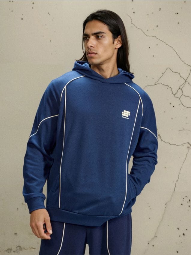 Sinsay - Hanorac tip hoodie - Gri-albăstrui