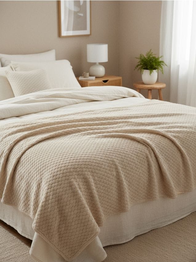 Sinsay - Cuvertură de pat cu textură - bej