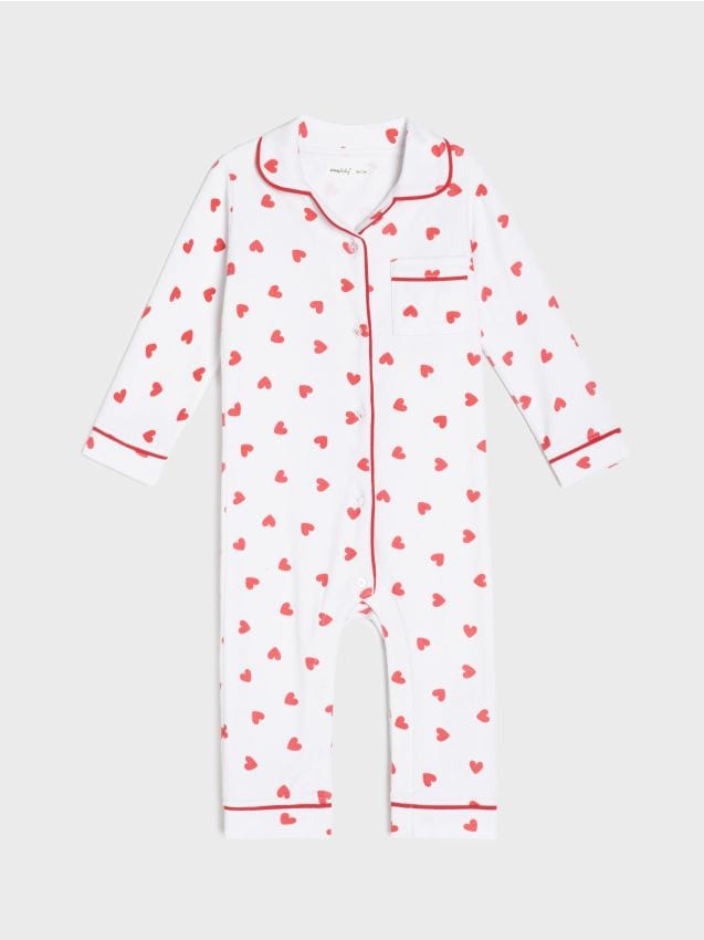 Sinsay - Pajacyk z kołnierzykiem - biały