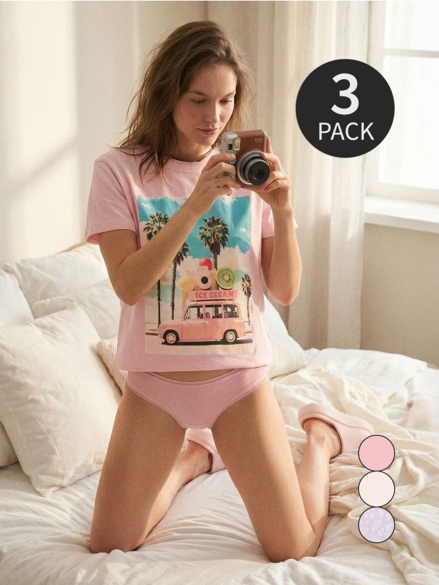 Sinsay - Fesuri din bumbac 3 pachete - multicolor