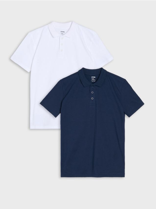 Sinsay - Koszulki polo 2 pack - błękitny