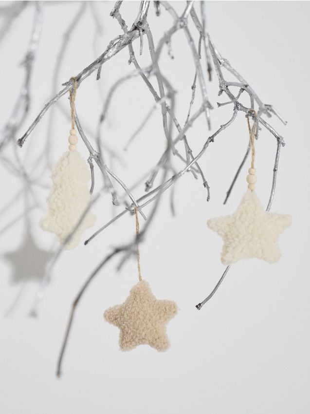 Sinsay - Balenie 4 sviatočných dekorácií - krémová