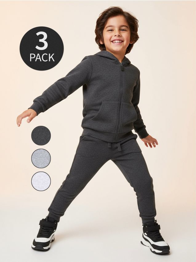 Sinsay - Súprava 3 joggerov - svetlošedá