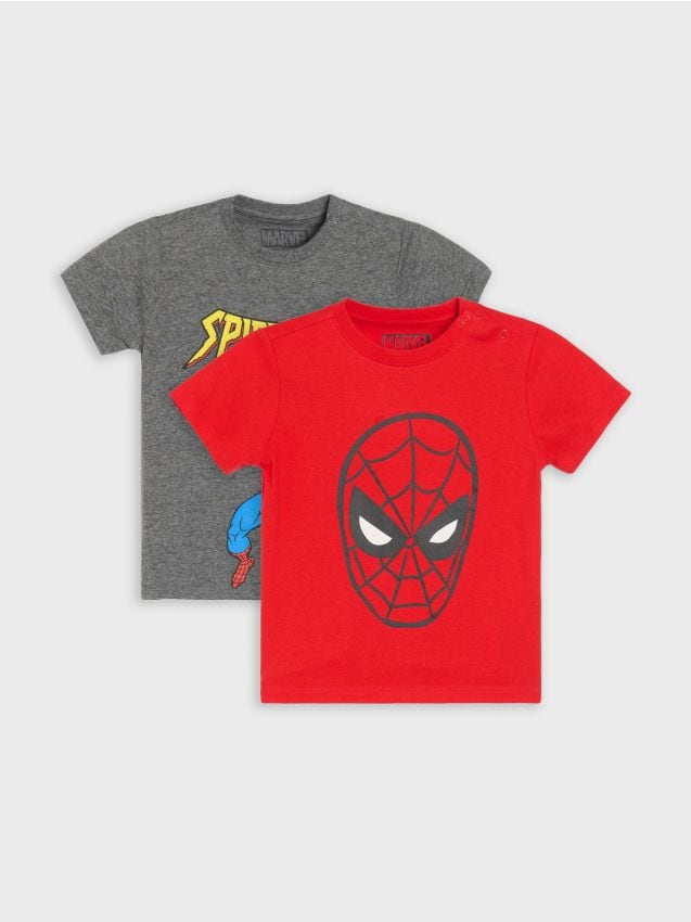 Sinsay - Tricouri cu imprimeu, set de 2 bucăți Spider-Man - roșu