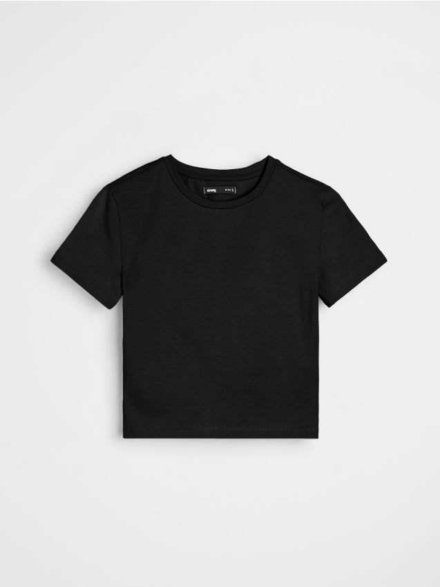 Sinsay - Top scurt - negru