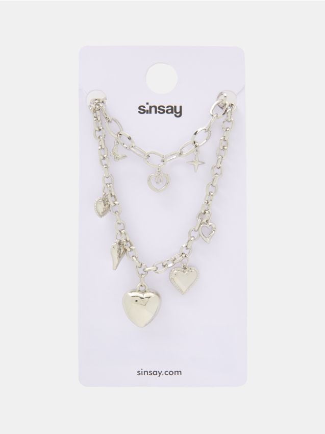 Sinsay - Súprava bižutérie - strieborná
