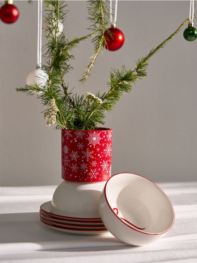 Sinsay - Vianočný obal na kvetináč - červená