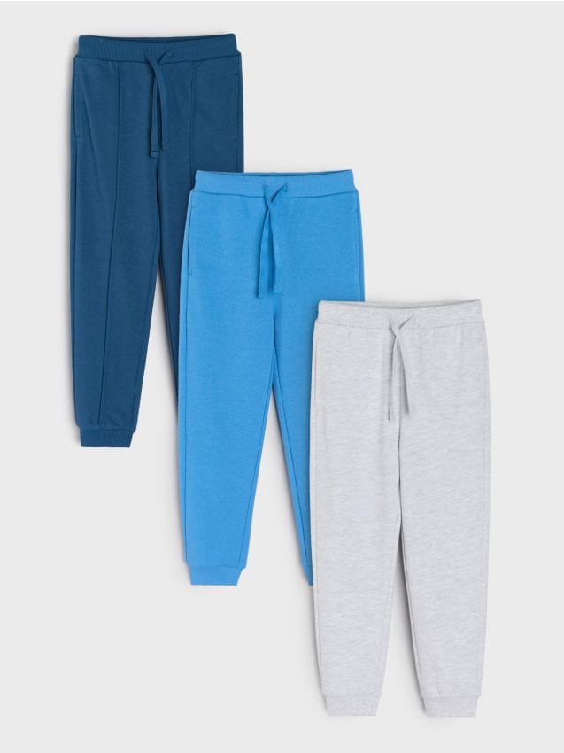 Sinsay - Set de 3 pantaloni jogger - bleumarin