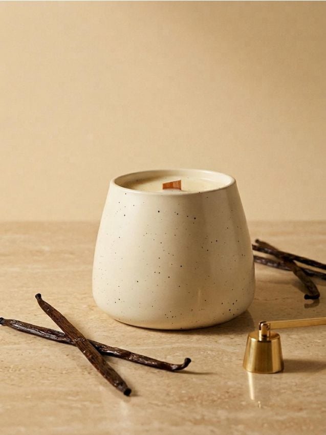 Sinsay - Lumânare parfumată French Vanilla - roz-begonie