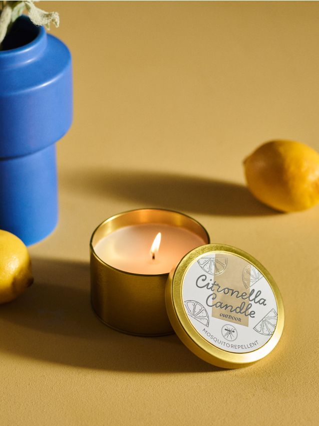 Sinsay - Lumânare repelentă împotriva țânțarilor Citronella - auriu