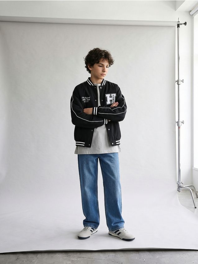 Sinsay - Blugi loose fit - bleumarin