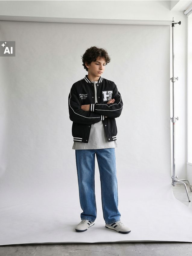 Sinsay - Blugi loose fit - bleumarin