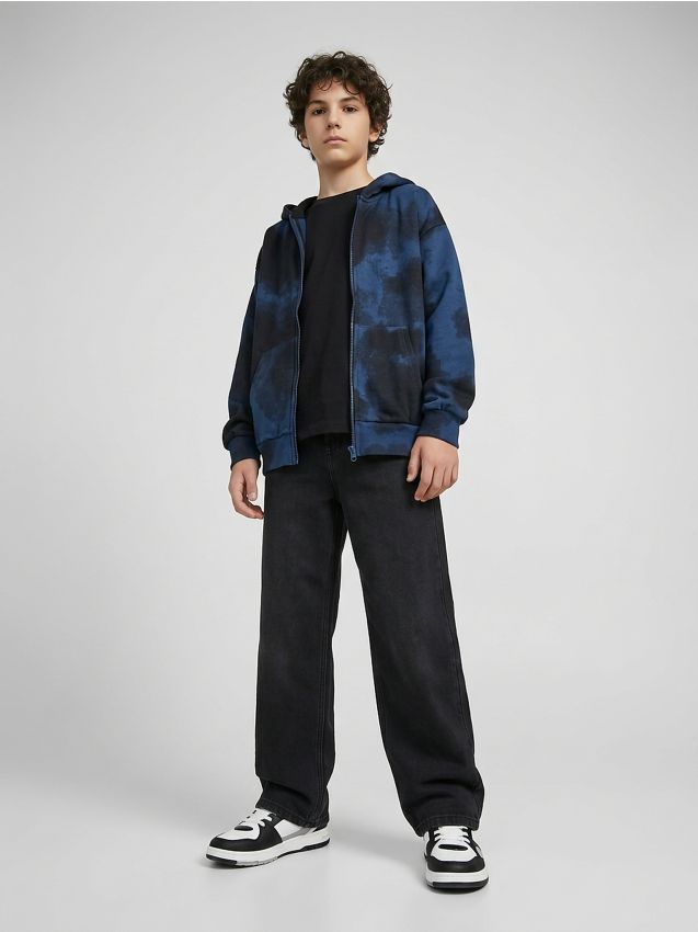 Sinsay - Blugi loose fit - negru