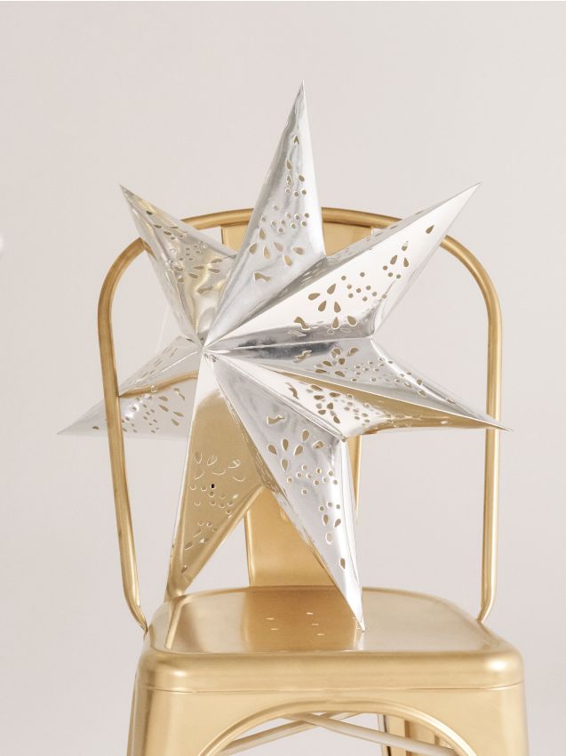 Sinsay - Vianočná dekorácia v tvare hviezdy - strieborná