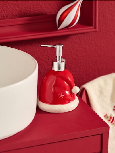 Dozownik na mydło z motywem świątecznym