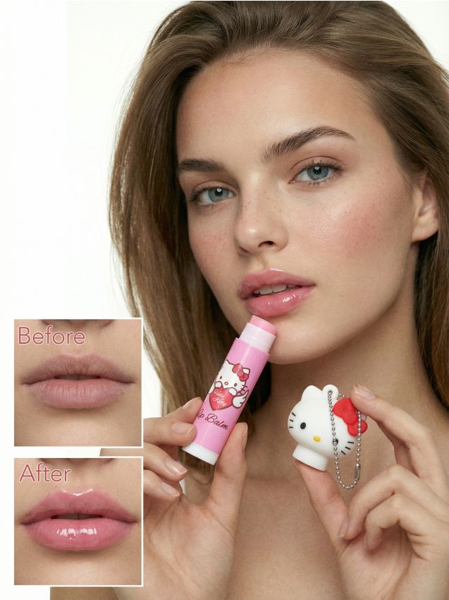 Sinsay - Balsam de buze cu aromă de zmeură - roz