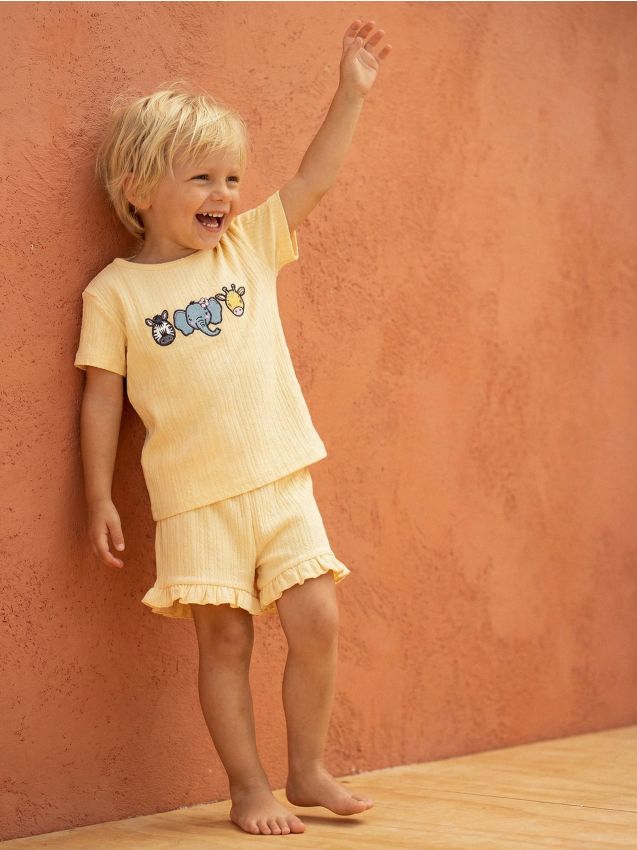 Sinsay - Compleu din jerseu - galben