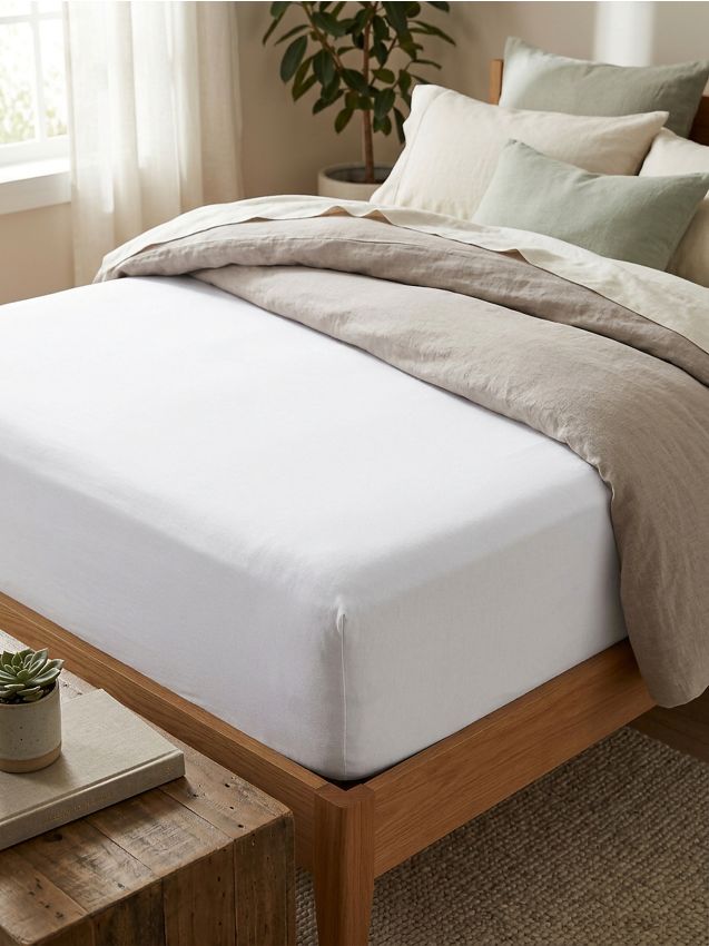 Sinsay - Lenjerie de pat din jerseu de bumbac, cu bandă elastică - gri deschis