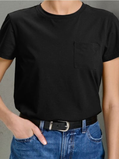 Bombažna majica z žepom