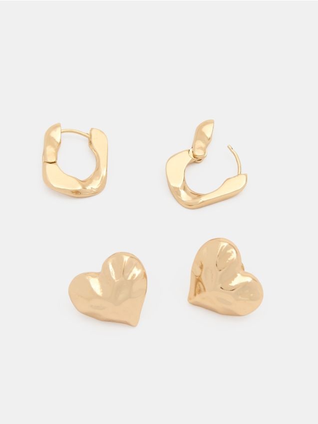 Sinsay - Súprava 2 párov náušníc - zlatá