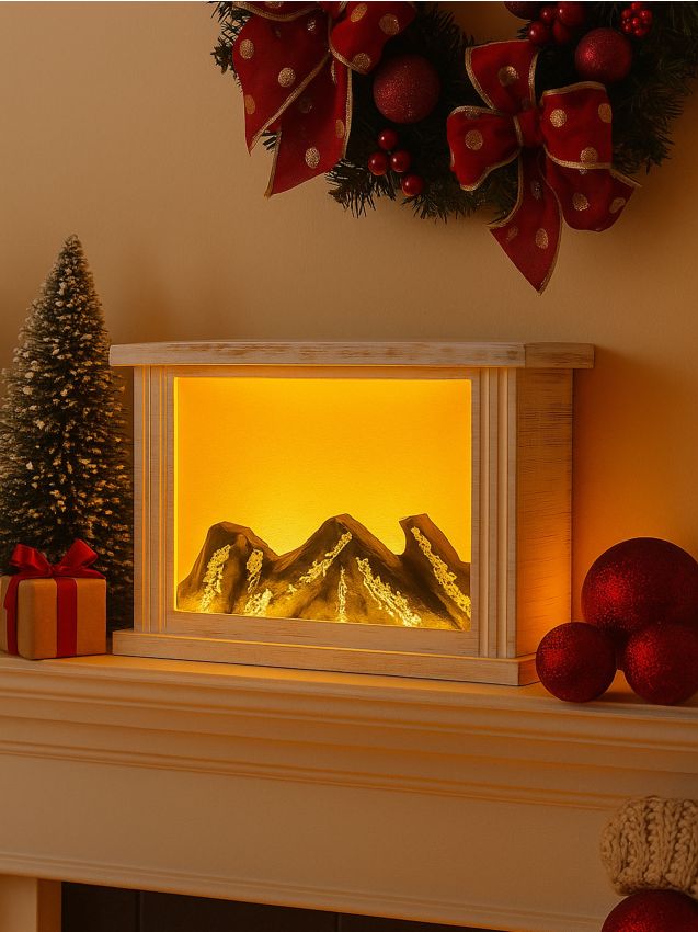 Sinsay - Decorațiune LED în formă de șemineu - alb