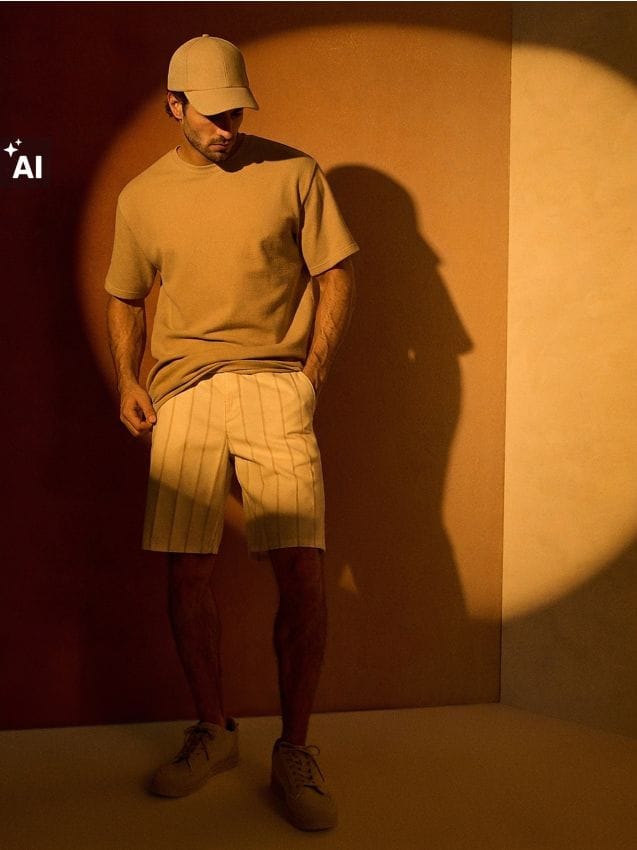 Sinsay - Pantaloni scurți chino - crem