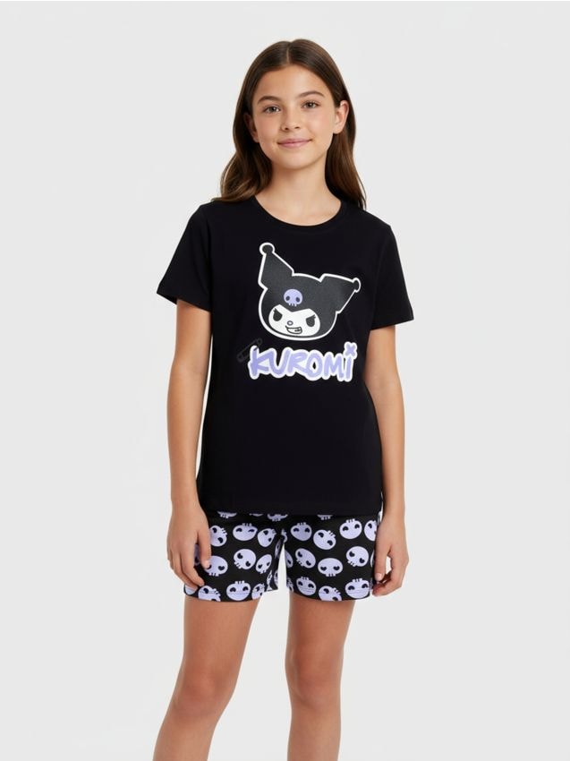 Sinsay - Dvojdielne pyžamo Kuromi - čierna