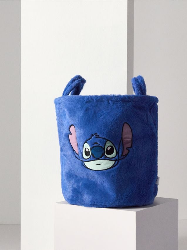 Sinsay - Coș de depozitare plușat cu mânere Stitch - albastru