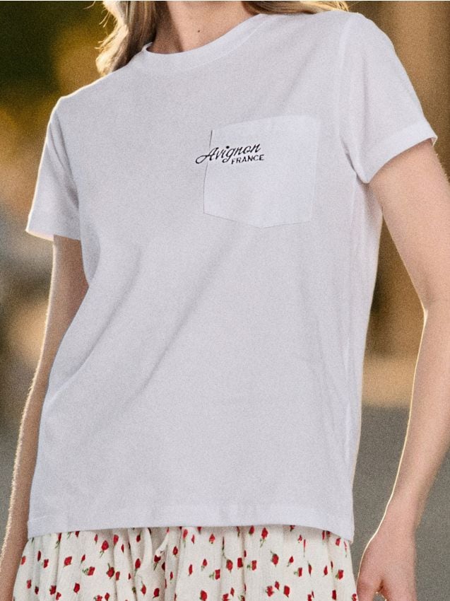 Sinsay - Tricou din bumbac cu broderie - alb