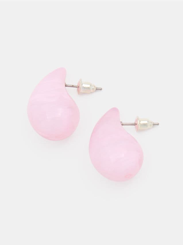 Sinsay - Cercei sub formă de lacrimă - roz-pastel