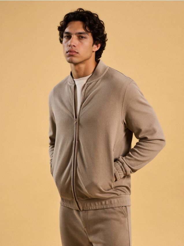 Sinsay - Bluza bomberka - beżowy