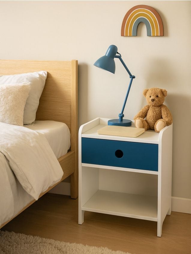 Sinsay - Nočný stolík so zásuvkou - modrá