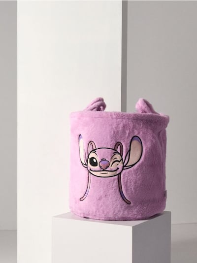 Plüss tárolókosár fogantyúkkal Lilo & Stitch