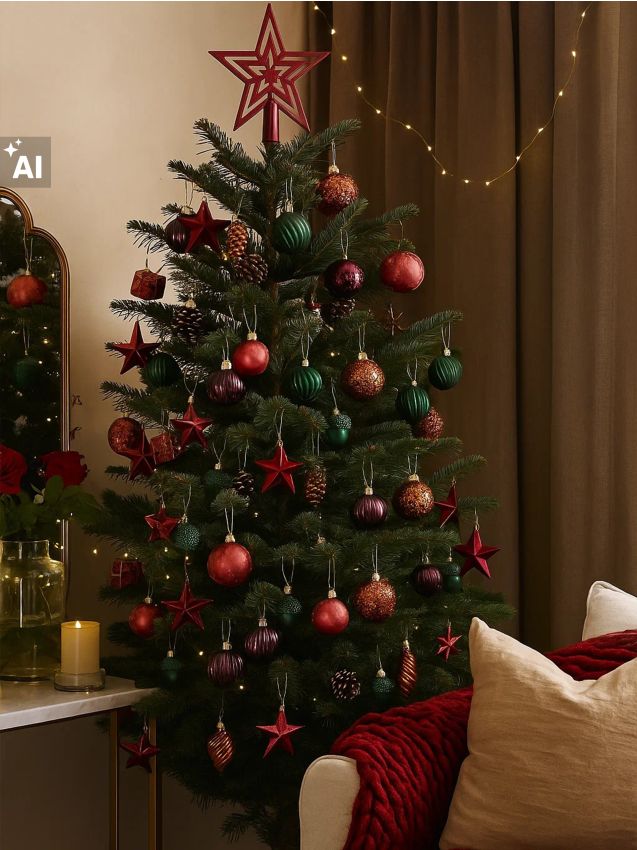 Sinsay - Set de globuri pentru brad 48 bucăți - multicolor