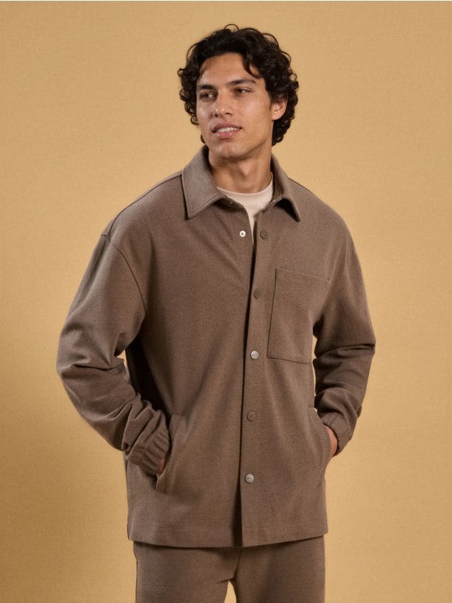 Sinsay - Rozpinana bluza z kołnierzykiem - beżowy