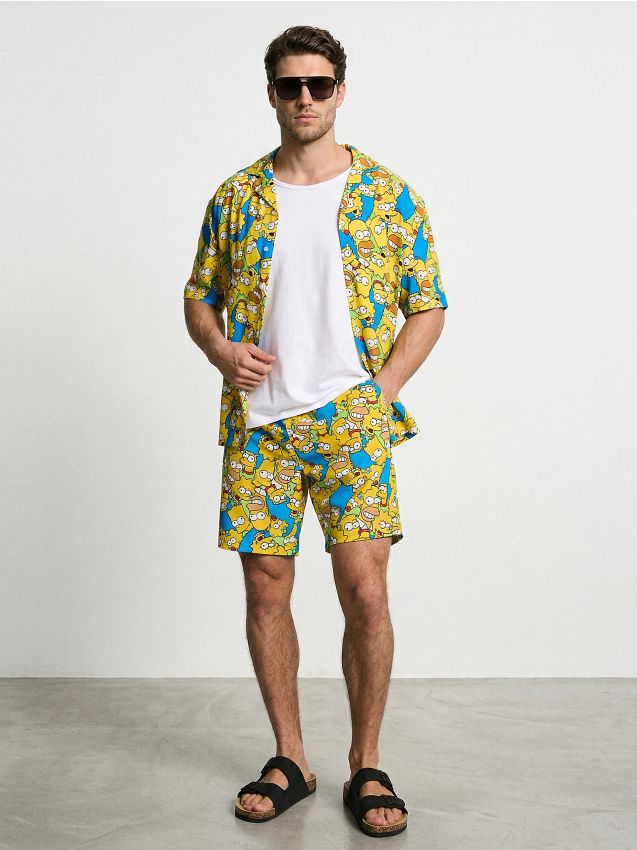 Sinsay - Pantaloni scurți The Simpsons - multicolor