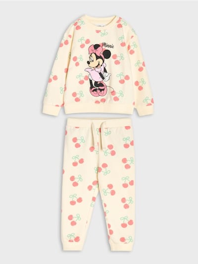 Bombažni komplet s potiskom Minnie Mouse